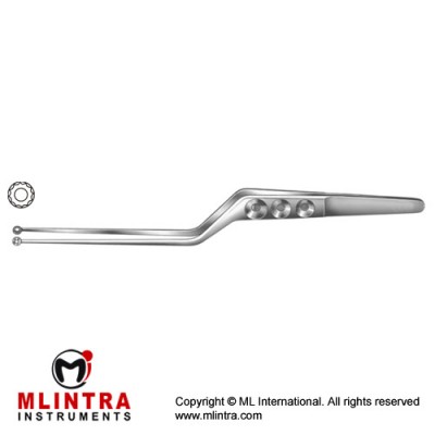 Heifetz Tumor Grasping Forceps Bayonet Shaped Stainless Steel, 22 cm - 8 3/4" Tip Size 3.0 mm Ø
